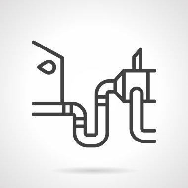Vehicle inspection simple line vector icon