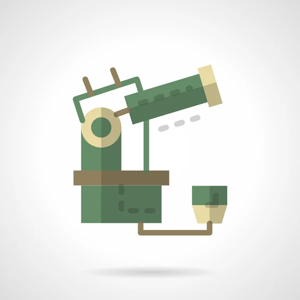 Observatory telescope flat color vector icon — 图库矢量图片