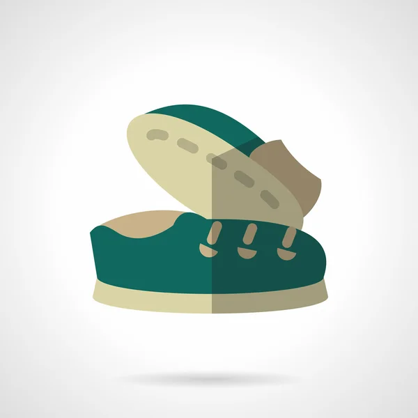 Flat color vector icons for footwear — Stockvector