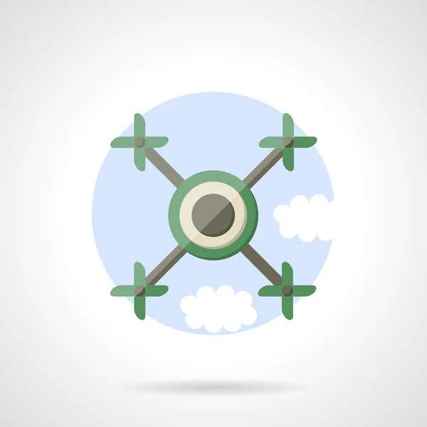 Quadrotor flat color vector icon — Stockový vektor