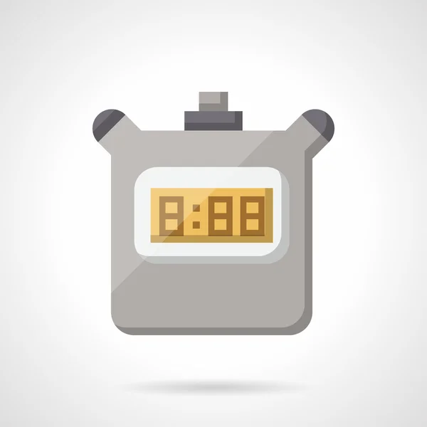 Digital stopwatch flat color vector icon — Stock Vector