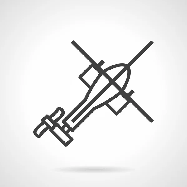 Helicopter black outline vector icon — Stockvector