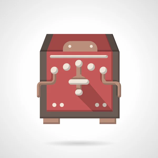 Red coffee equipment flat color vector icon — Stockový vektor