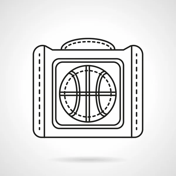 Bolsa para baloncesto línea plana vector icono — Archivo Imágenes Vectoriales