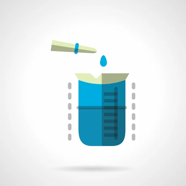 Chemical experiment flat color vector icon — ストックベクタ