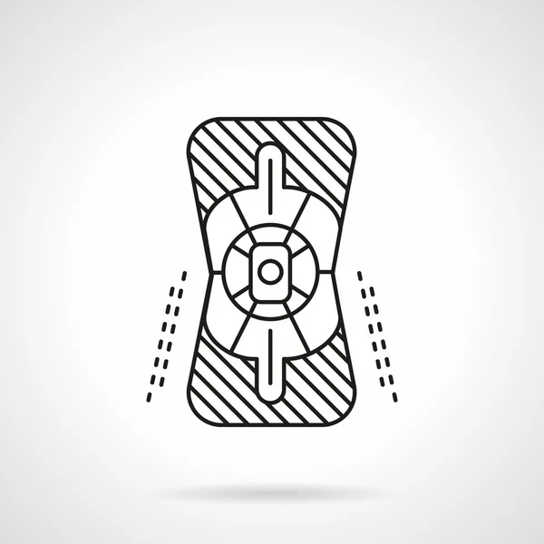 Knee protector flat line vector icon — 스톡 벡터