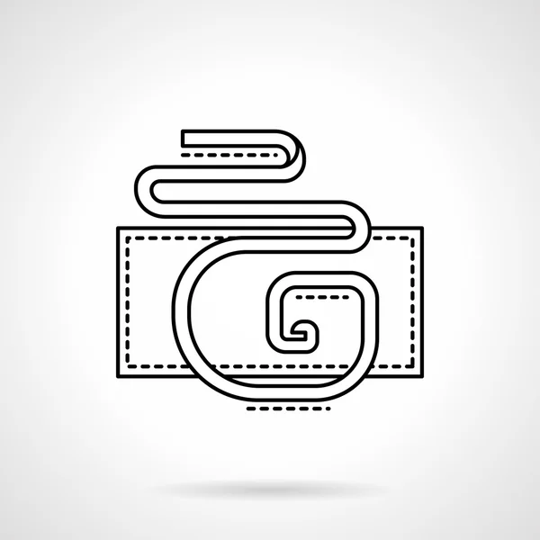 Flat line serpentine vector icon — Stock Vector