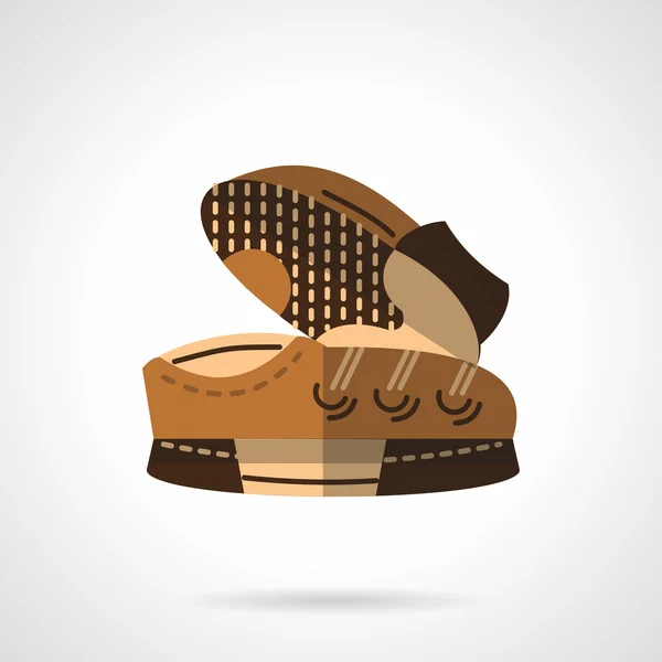 Flat color sneakers pair vector icon — Stockový vektor