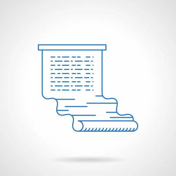 Writing web articles flat blue line vector icon — Stock vektor