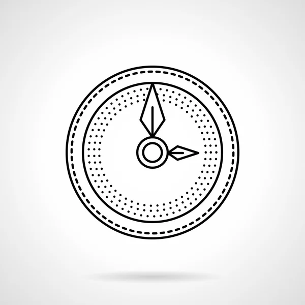 Wall clock flat line vector icon — 图库矢量图片