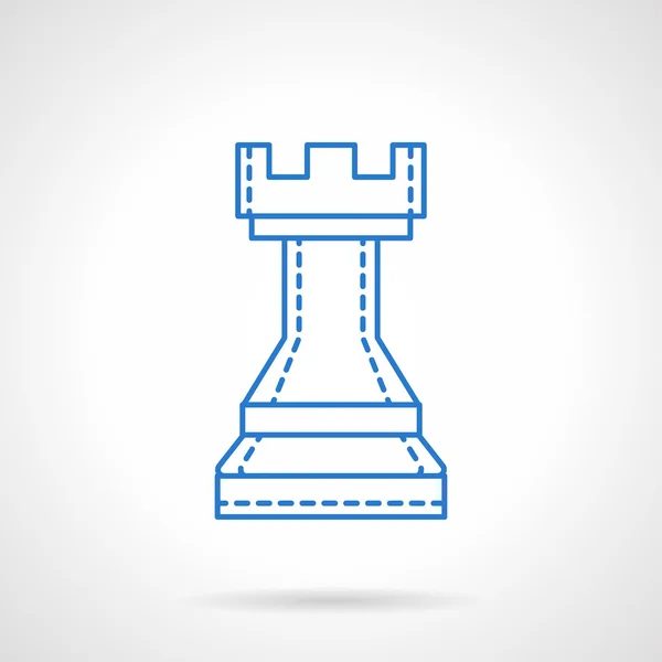Chess blue flat line vector icon — Stock Vector
