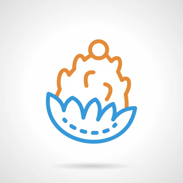 Pine cone color simple line vector icon — Stockvector