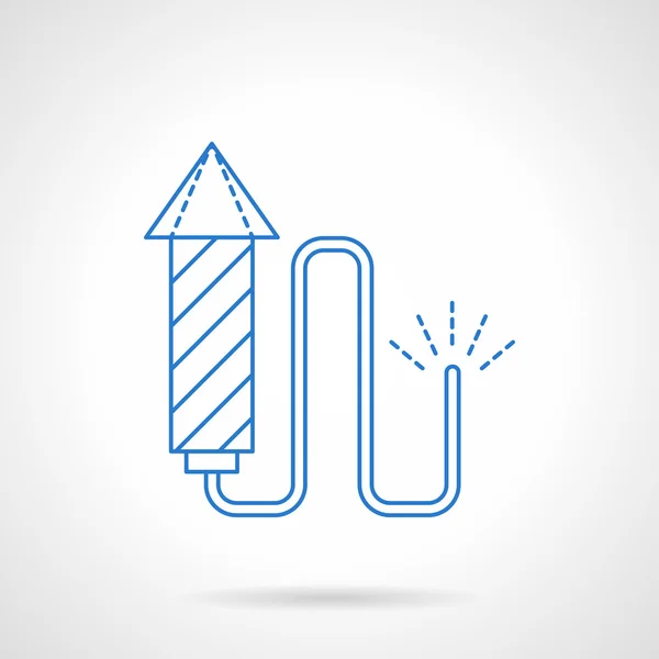 Blue flat line fireworks vector icon — Wektor stockowy