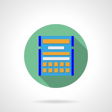 Round flat color calendar plan vector icon