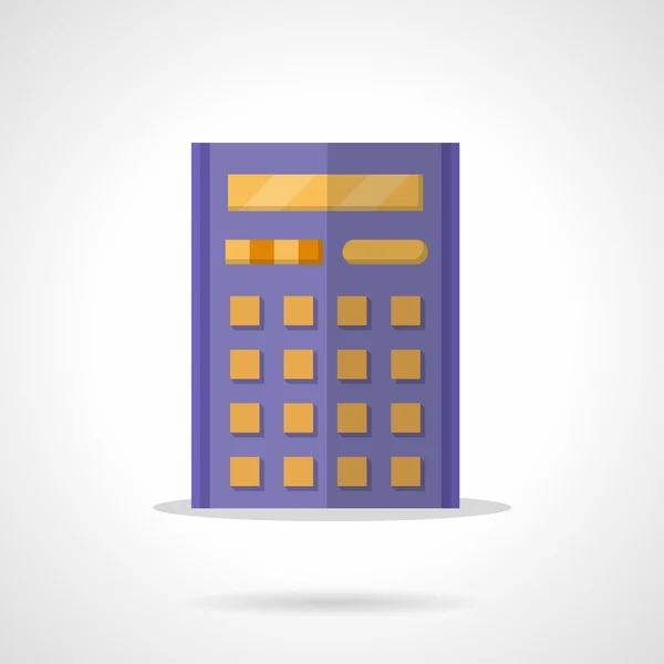 Calculadora púrpura icono de vector de color plano — Vector de stock