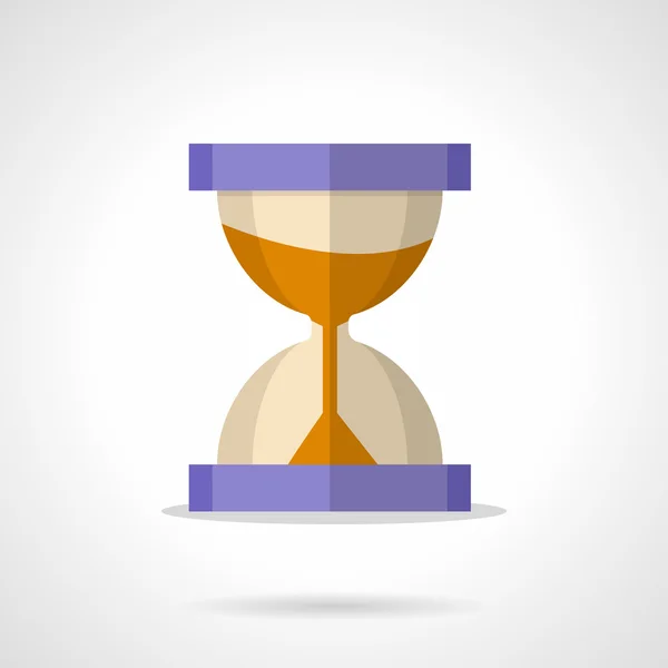 Flat color hourglass with sand vector icon — Stockvector