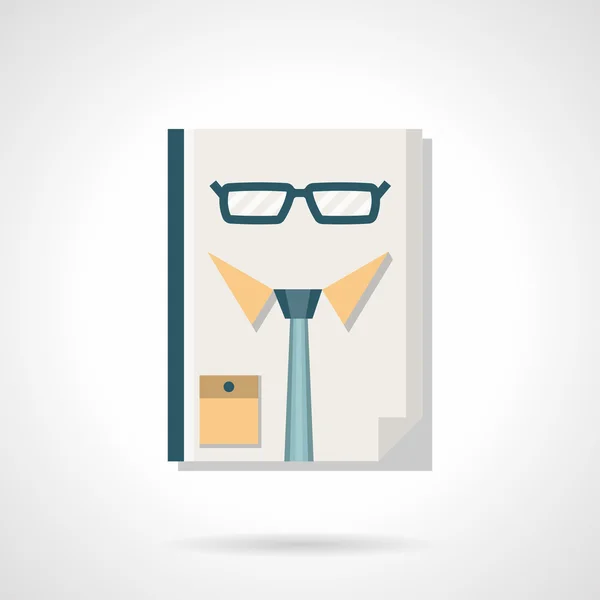 HR manager abstract flat color vector icon — Stockvector