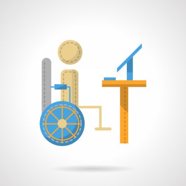 Distance education or job flat vector icon. clipart