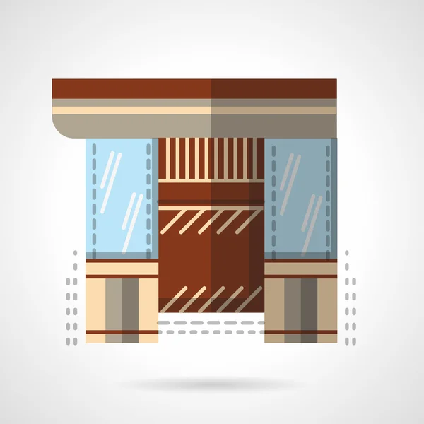 Jewelry shop storefront flat vector icon — ストックベクタ