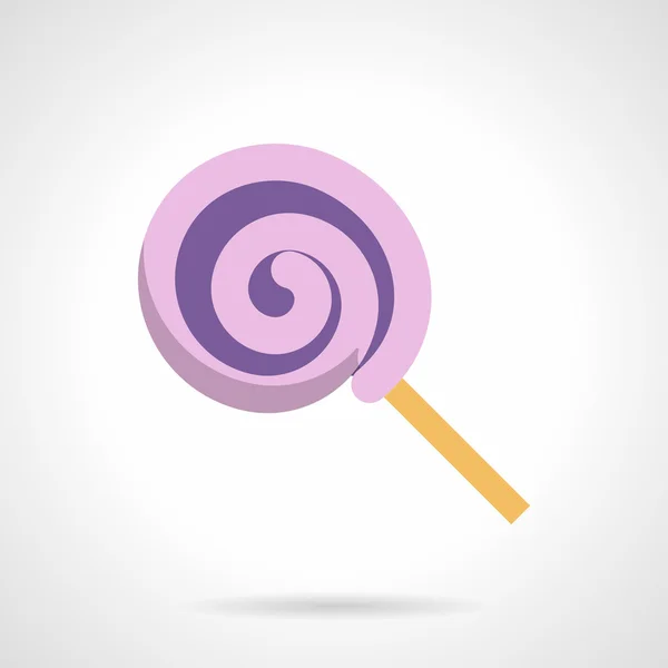 Confectionery flat vector icon. Purple lollipop — Stockvector