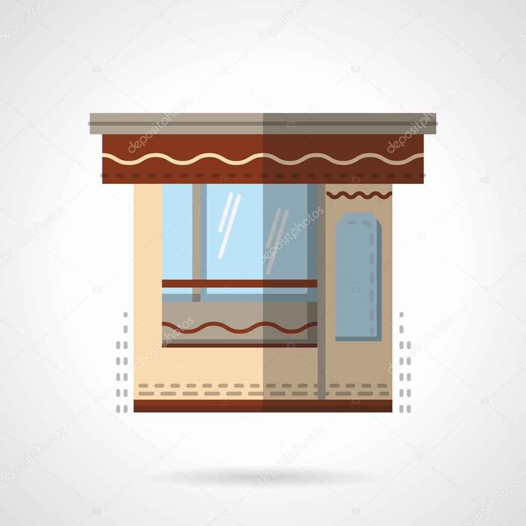 Stall flat color vector icon