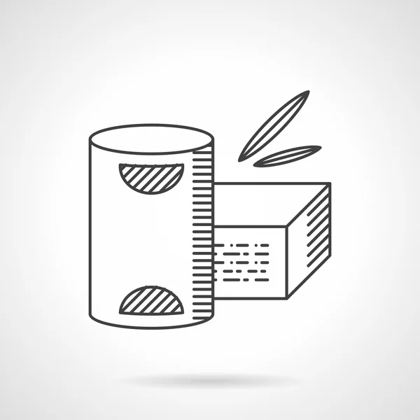 Bebé comida plana línea vector icono — Vector de stock