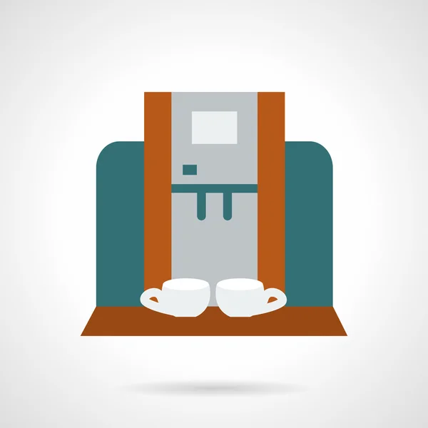 Making coffee for two flat vector icon — Διανυσματικό Αρχείο