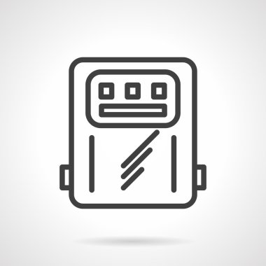 Güç sayaç siyah çizgi vektör simgesi