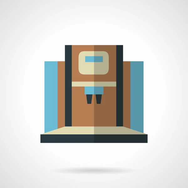 Máquina de café moderno icono de vector de color plano — Vector de stock