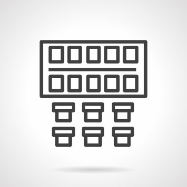 Paint and ink black line style vector icon