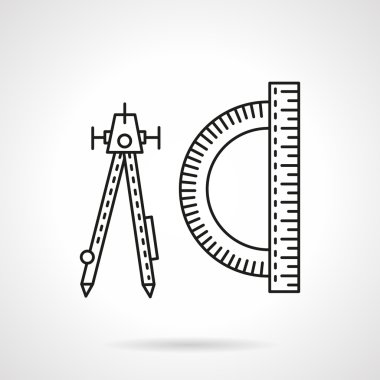 Technical tools flat line vector icon