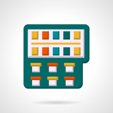 Colorful paintbox flat vector icon