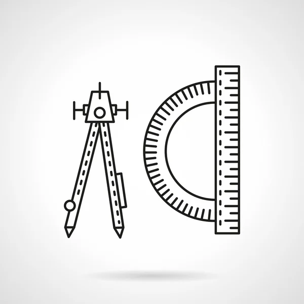 Technical tools flat line vector icon — 스톡 벡터