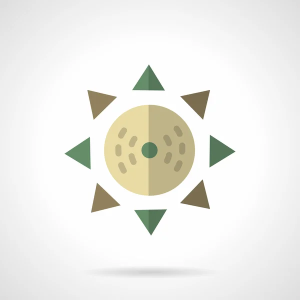 Solar energy symbol. Flat color vector icon — 스톡 벡터