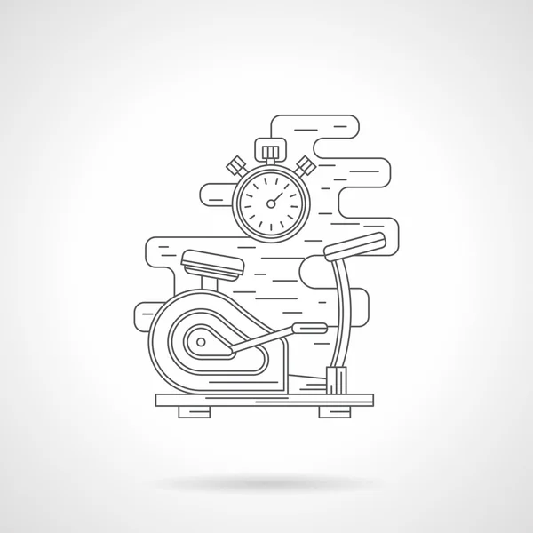 Exercise bike flat line vector icon — Stockový vektor