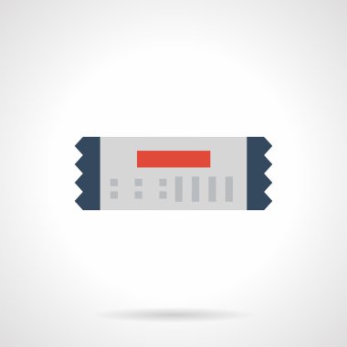 Gift coupon flat color design vector icon