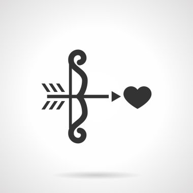 Black design cupids bow vector icon