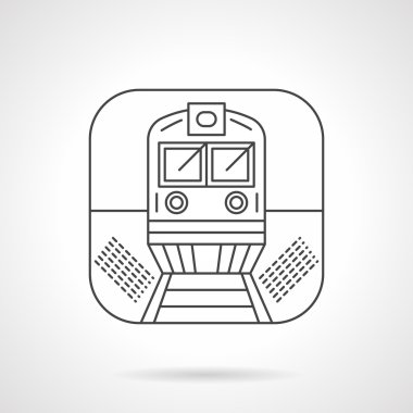 Locomotive icon flat line design vector icon