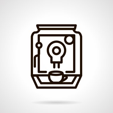 Coffee making appliance black line vector icon