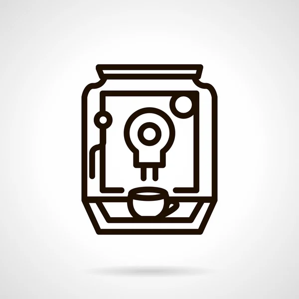 Coffee making appliance black line vector icon — ストックベクタ