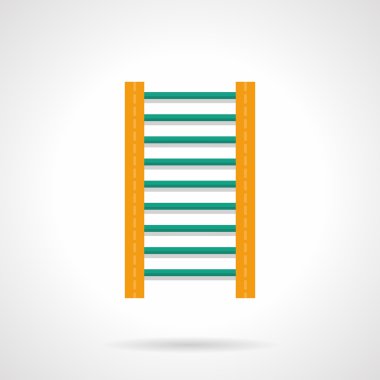 Wall bars flat color vector icon