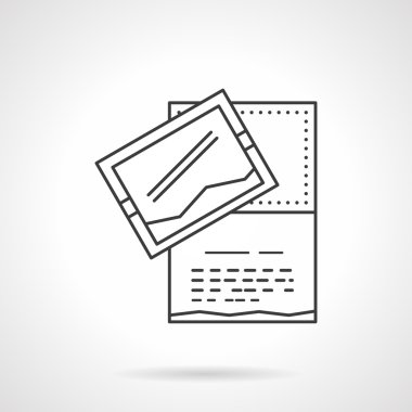 Party invitation icon flat line design vector icon