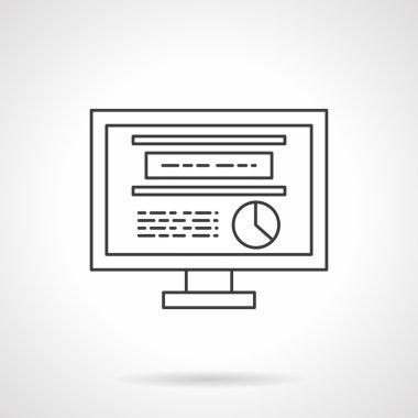 Web page project icon flat line design vector icon