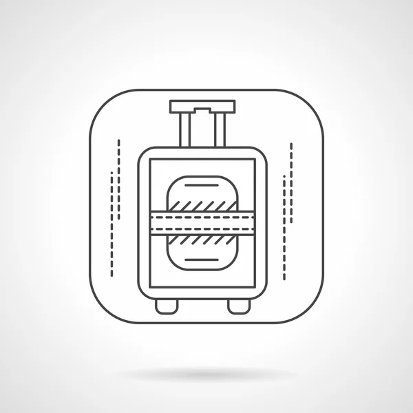 Luggage icon flat line design vector icon — Stockvector