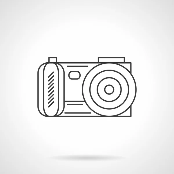Photo camera icon flat line design vector icon — Stockový vektor