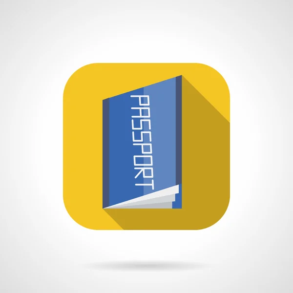 Flat color design passport vector icon — Stockový vektor