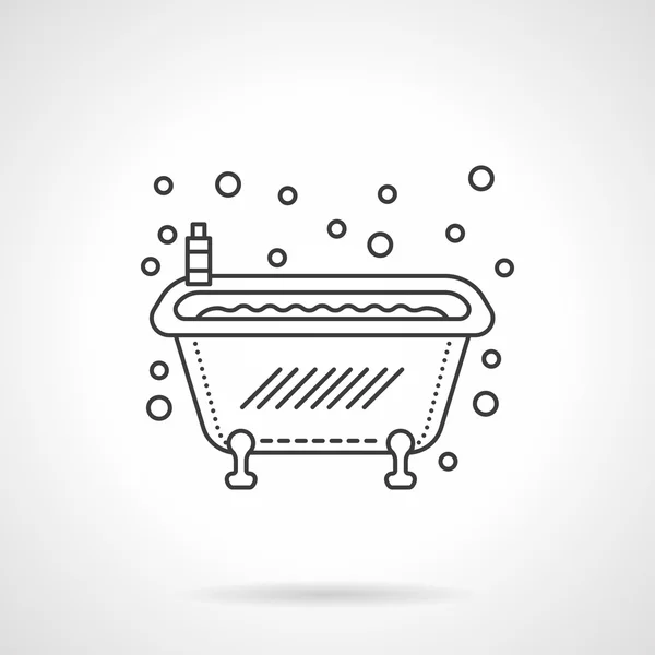 Ícone de banheira ícone de vetor de design de linha plana —  Vetores de Stock