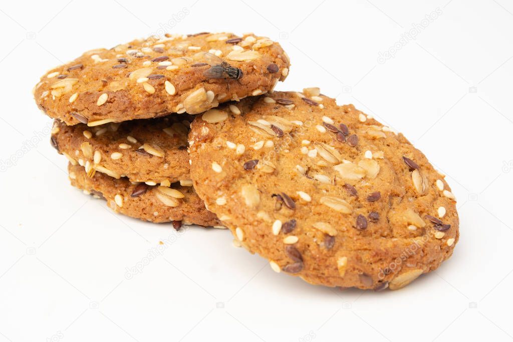 Lean cookies broken with crumbs