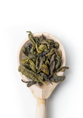 Yeşil Çayla Tahta Kepçe