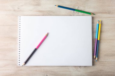 Defterdeki kalemler.